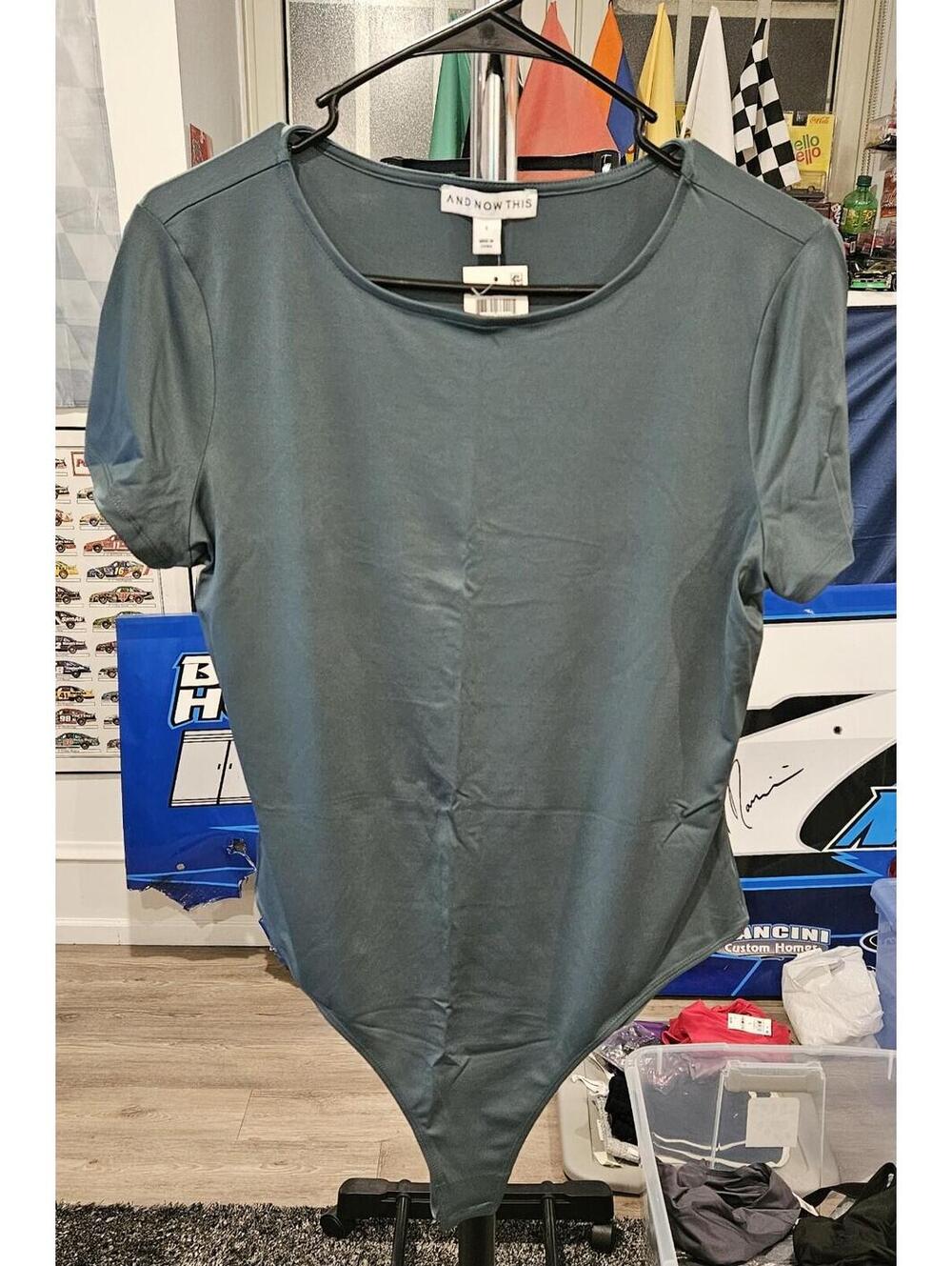 And Now This (Macys) Core Bodysuit Jade Green Size L